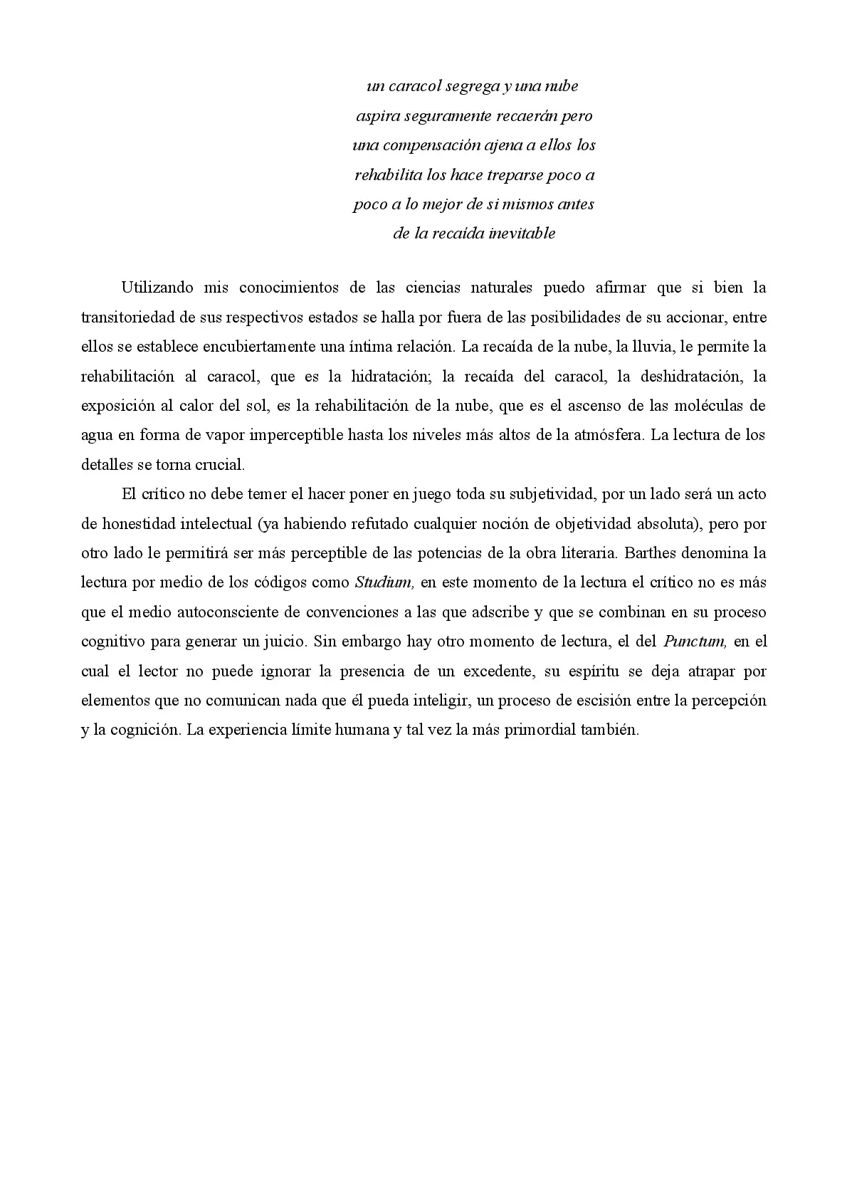 Posgrado con la Prof. Juilliard: La brújula sin norte