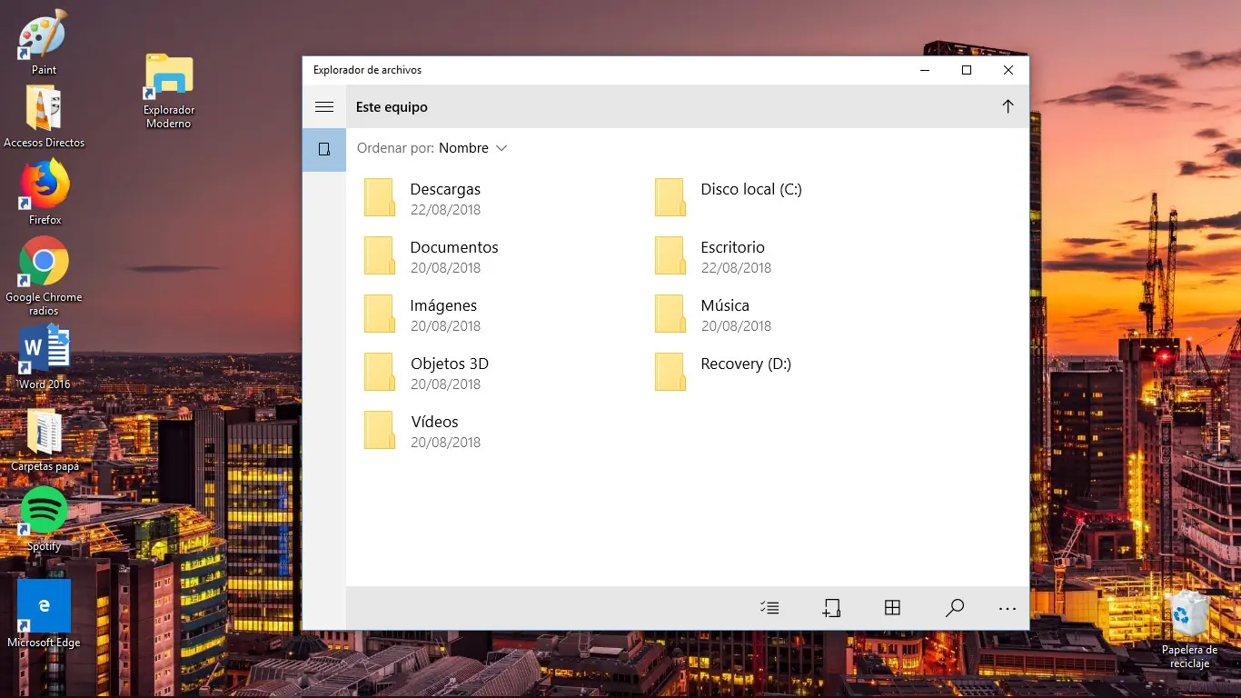 Activando el explorador de archivos del futuro del Windows