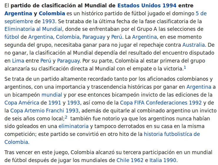 Hace 25 años Colombia derrotó a Argentina por 5-0