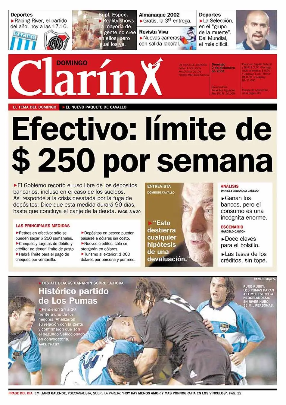 La tapas de Clarín cuando gobernaban