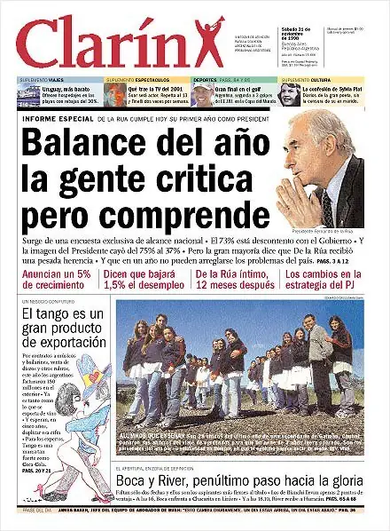 La tapas de Clarín cuando gobernaban