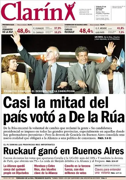 La tapas de Clarín cuando gobernaban