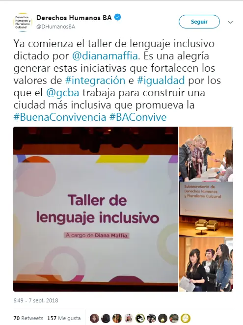 Mas lenguaje inclusivo e ideologia de genero con tu plata