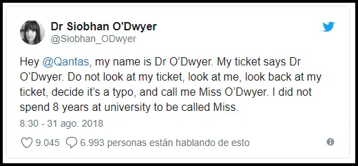 La llamaron “señorita” y no “doctora” ella estallo de furia
