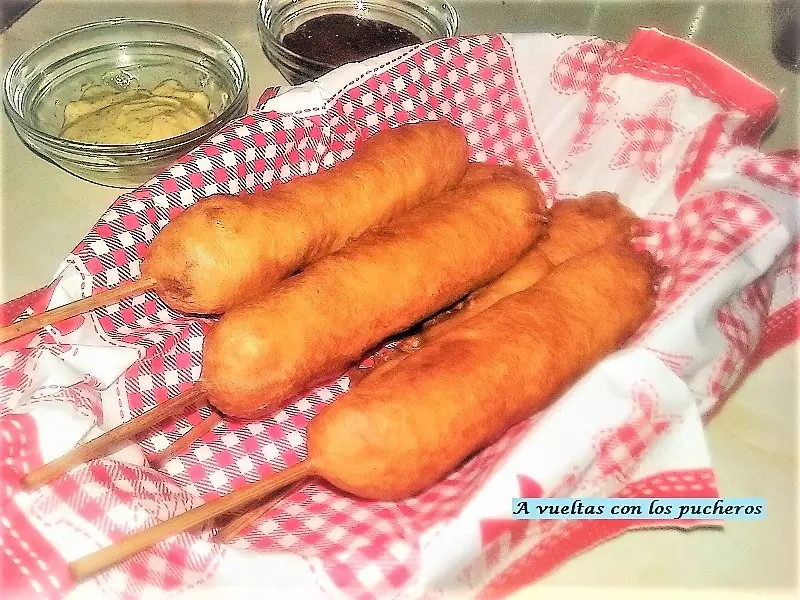 Corn dogs: Perritos americanos