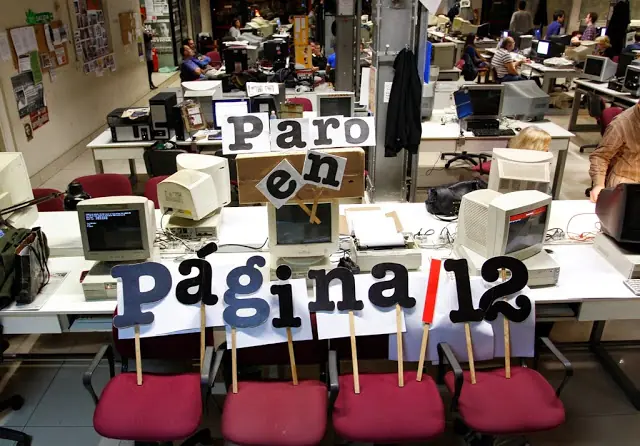 Pagina 12: paro de 24 hs
