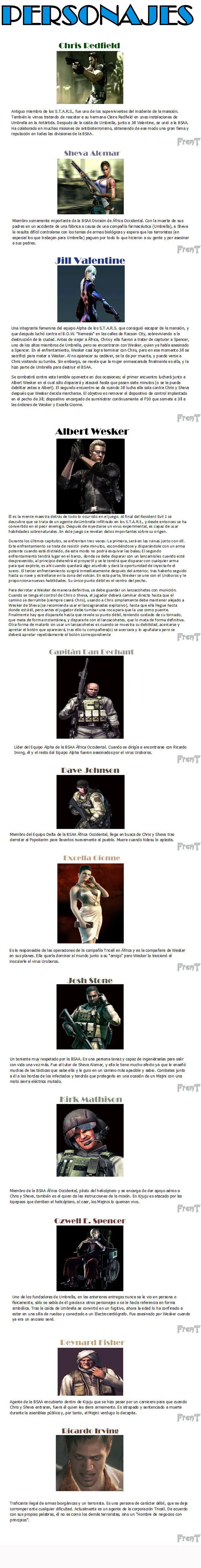 Personajes & monstruos Resident Evil [Megapost]