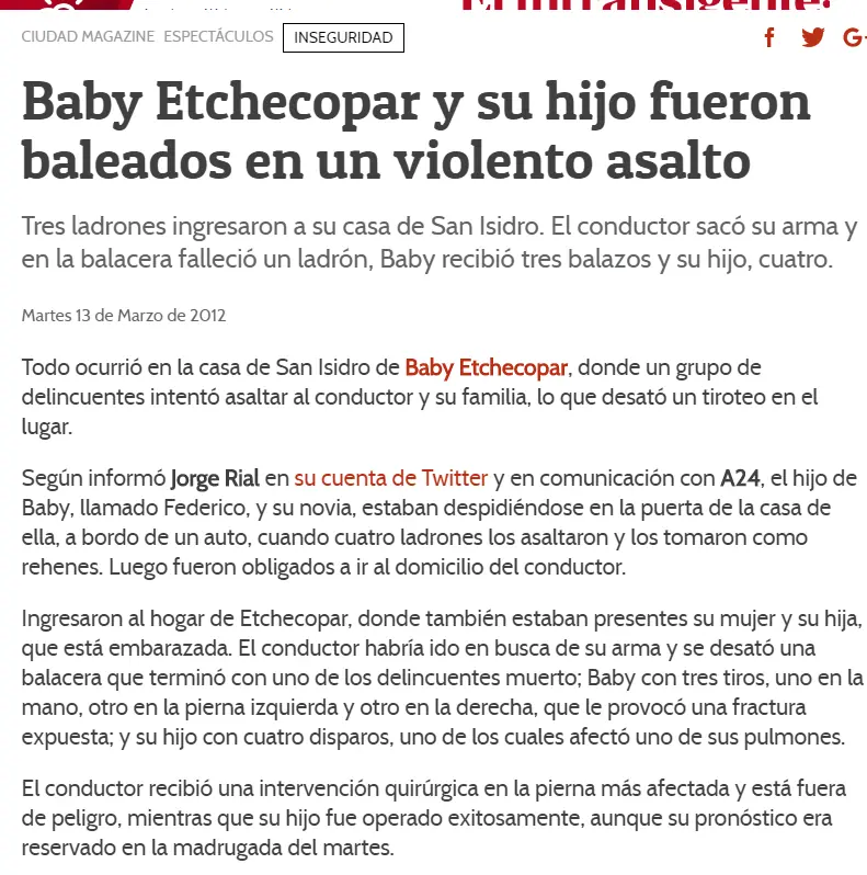 baby escrachado