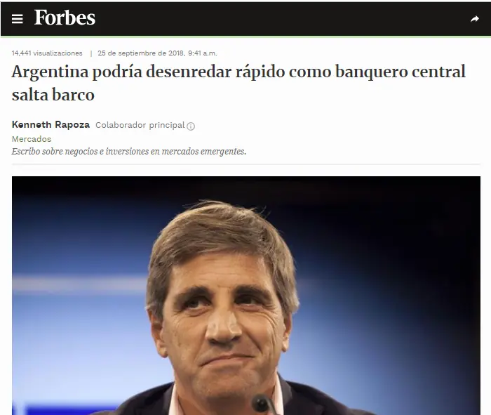 Forbes anticipa el desastre