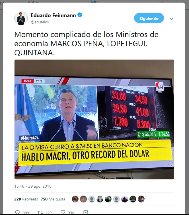 Sube el dolar, es culpa de Cristina