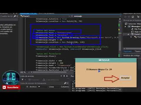 Como crear mensajes personalizados en visual basic .net