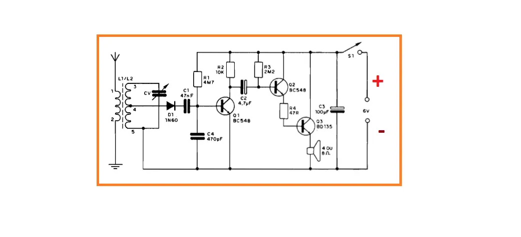 Circuito básico de receptor AM