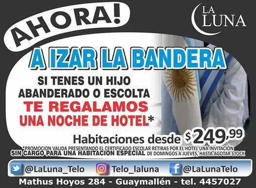 Hotel alojamiento gratis si tu hijo es abanderado