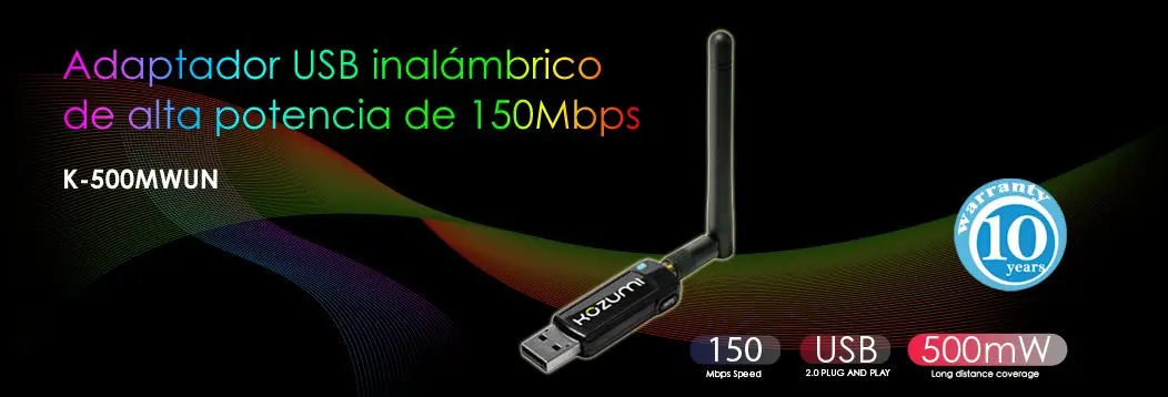 Instalar Kozumi k-500mwun chipset realtek en Ubuntu